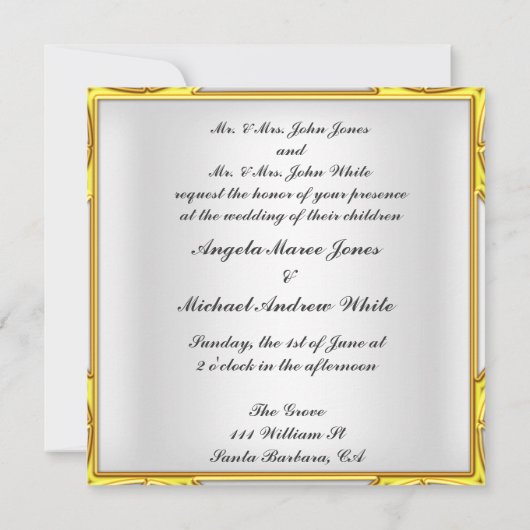 Élégant Faire-part de mariage des Coeurs rouges bl (Dos)