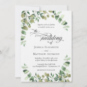 Elégant Faire-part de mariage d'Eucalyptus (Devant)