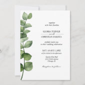 Elégant Faire-part de mariage d'Eucalyptus (Devant)