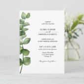 Elégant Faire-part de mariage d'Eucalyptus (Debout devant)