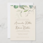 Elégant Faire-part de mariage d'Eucalyptus (Dos)