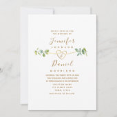 Elégant Faire-part de mariage d'Eucalyptus (Devant)