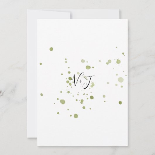 Élégant Faire-part de mariage d'eucalyptus à pendr (Dos)