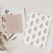 Élégant Faire-part de mariage d'huile d'or floral 