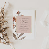 Élégant Faire-part de mariage d'huile d'or floral 