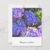 Élégant Faire-part de mariage d'Hydrangée violette (Dos)