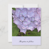 Élégant Faire-part de mariage d'Hydrangée violette (Dos)