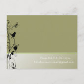 Elégant Faire-part de mariage d'oiseaux et de papi (Dos)