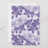 Élégant Faire-part de mariage d'orchidée violette (Dos)