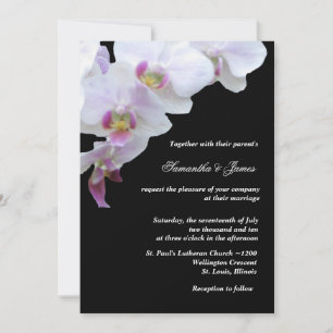 Élégant Faire-part de mariage d'orchidées