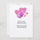 Élégant Faire-part de mariage d'orchidées (Dos)