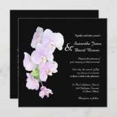 Élégant Faire-part de mariage d'orchidées (Devant / Derrière)