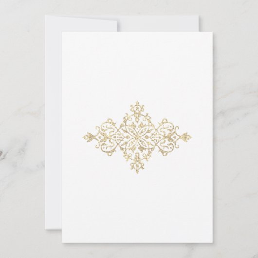 Élégant, Faire-part de mariage doré (Dos)