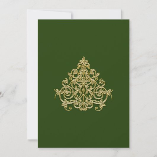 Élégant Faire-part de mariage doré (Dos)