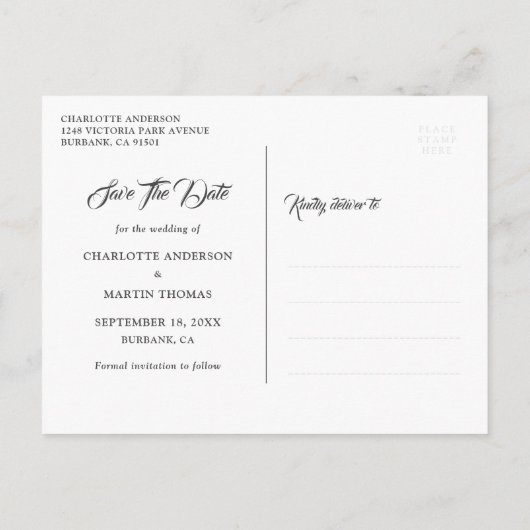 Élégant faire-part de mariage en bois et pot Mason (Dos)