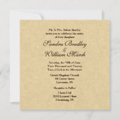 Élégant Faire-part de mariage en cuir (Devant)