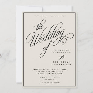 Élégant Faire-Part de Mariage en Ivory 'Vieille Fo