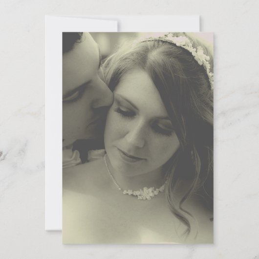 Élégant Faire-part de mariage en laiton Boho Pampa (Dos)