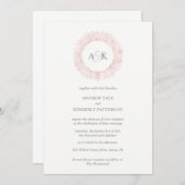 Élégant faire-part de mariage en or rose (Devant / Derrière)