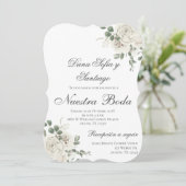 Élégant Faire-part de mariage espagnol (Debout devant)