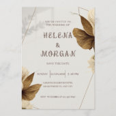 Élégant Faire-Part de Mariage et Invitation Combin (Devant)