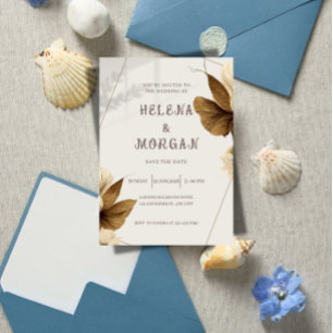 Élégant Faire-Part de Mariage et Invitation Combin