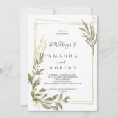 Elégant Faire-part de mariage Eucalyptus (Devant)