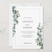 Elégant Faire-part de mariage Eucalyptus (Devant)