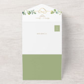 Elégant Faire-part de mariage Eucalyptus avec code (Dehors)