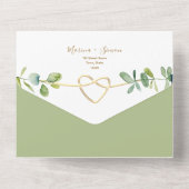 Elégant Faire-part de mariage Eucalyptus avec code (Verso)