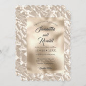 Élégant Faire-part de mariage Faux d'ivoire (Devant / Derrière)