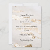 Élégant Faire-part de mariage Faux Gold Foil (Devant)