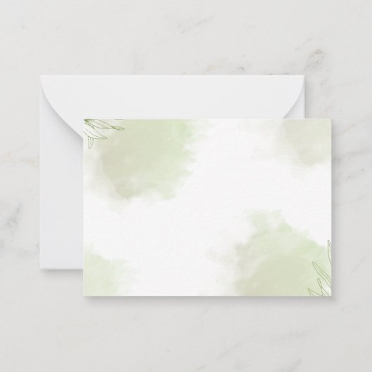 Élégant Faire-part de mariage Feuille de l'Eucalyp (Dos)