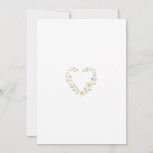 Élégant Faire-part de mariage Fleur sauvage (Dos)