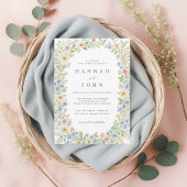 Élégant Faire-part de mariage Fleur sauvage