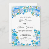 Élégant Faire-part de mariage Fleur sauvage (Devant / Derrière)