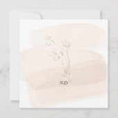 Elégant Faire-part de mariage Fleur sauvage aquare (Dos)