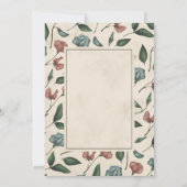 Élégant Faire-part de mariage Fleur sauvage floral (Dos)