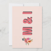 Élégant Faire-part de mariage Floral (Dos)