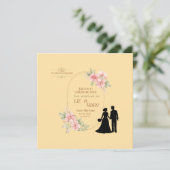 Élégant Faire-part de mariage Floral (Debout devant)