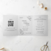 Élégant Faire-part de mariage Floral (Intérieur)