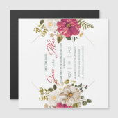 🌸 Élégant Faire-part de mariage Floral 🌸 (Devant / Derrière)