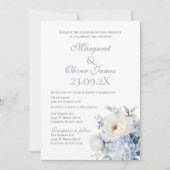 Élégant Faire-part de mariage Floral (Devant)