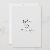 Élégant Faire-part de mariage Floral (Dos)