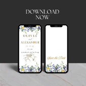 Élégant Faire-part de mariage Floral