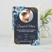 🌸 Élégant Faire-part de mariage Floral 🌸 (Debout devant)