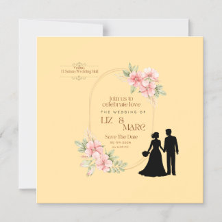 Élégant Faire-part de mariage Floral