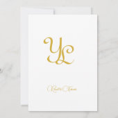 Élégant Faire-part de mariage Floral À Main | Bla (Dos)