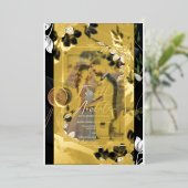 Élégant Faire-part de mariage floral acrylique ave (Debout devant)