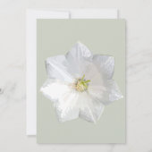 Élégant Faire-part de mariage floral avec appel bl (Dos)